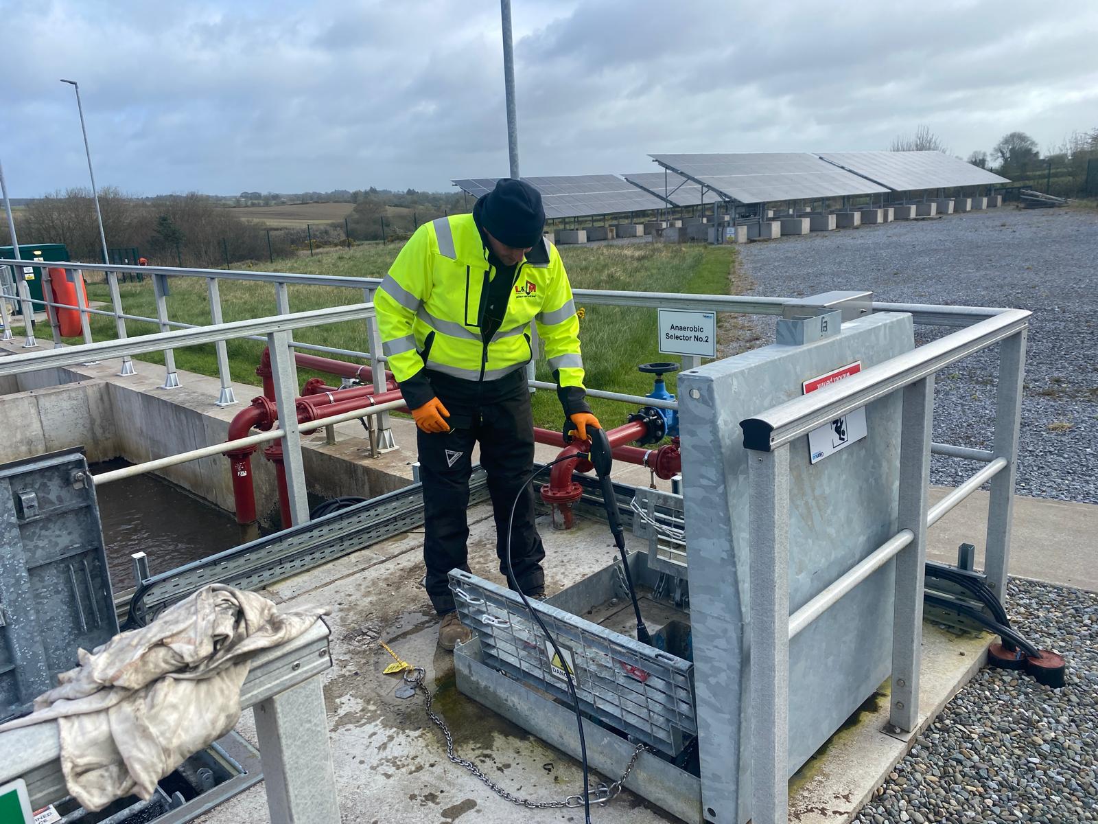 L&M inspector carrying out a GA1 inspection at a water treatment plant