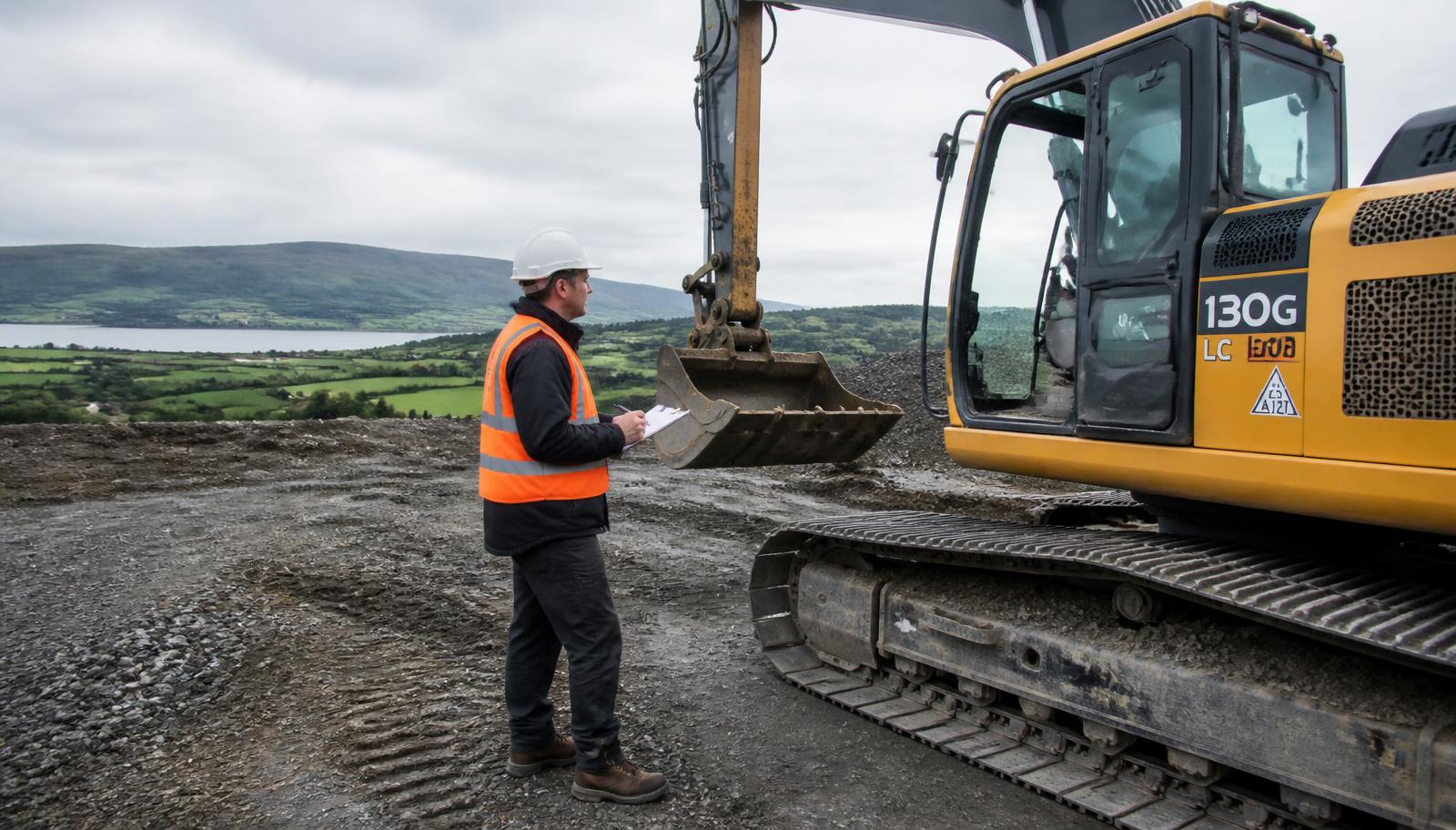 Plant inspection engineer at work on an Irish site